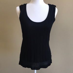 Cache Top Size Medium Black rib Sleeveless